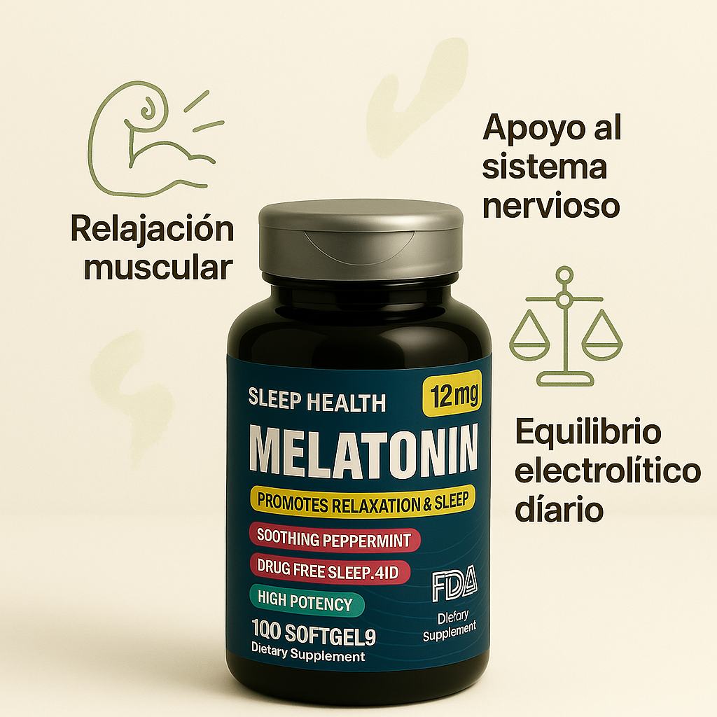 Melatonina Pura para Sueño Profundo, Despertar Ligero y Recuperación Real del Cuerpo