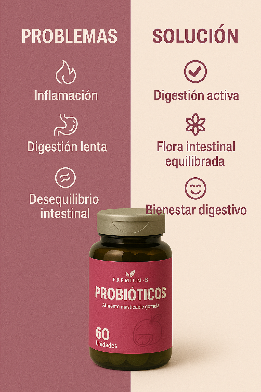 GOMAS PROBIOTICOS VITALCOM X60