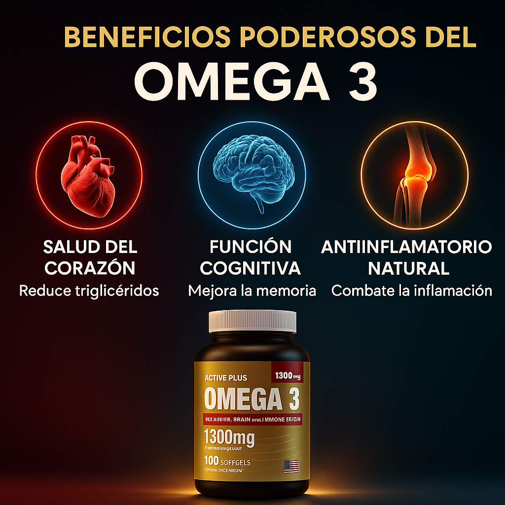 Omega 3 de Alta Pureza para Corazón Fuerte, Mente Clara y Articulaciones Sin Dolor