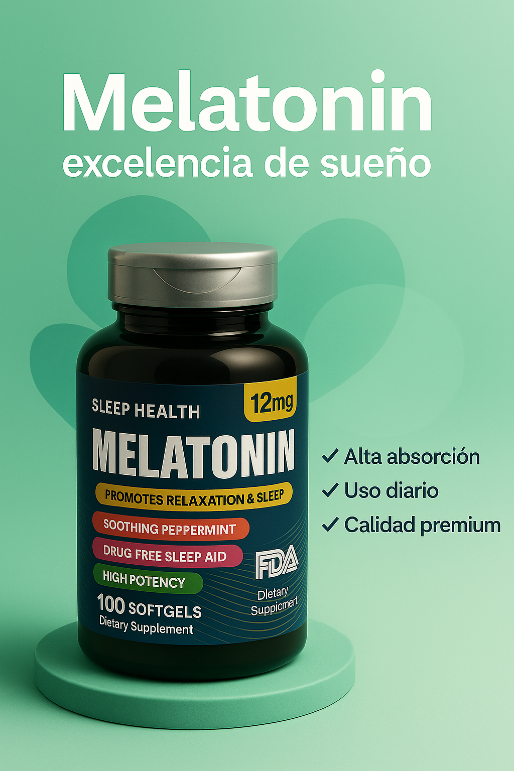 Melatonina Pura para Sueño Profundo, Despertar Ligero y Recuperación Real del Cuerpo
