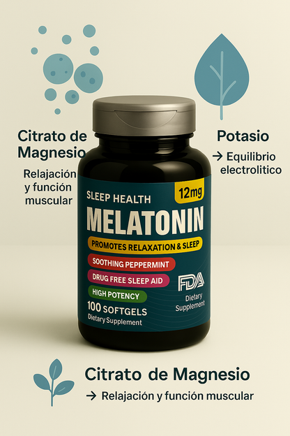 Melatonina Pura para Sueño Profundo, Despertar Ligero y Recuperación Real del Cuerpo