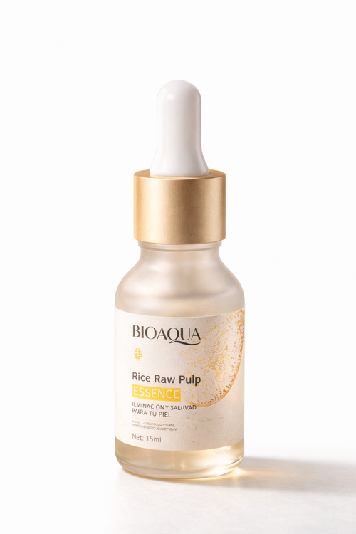 Sérum de Arroz Iluminador que Aclara Manchas, Suaviza la Piel y Da Brillo de Porcelana