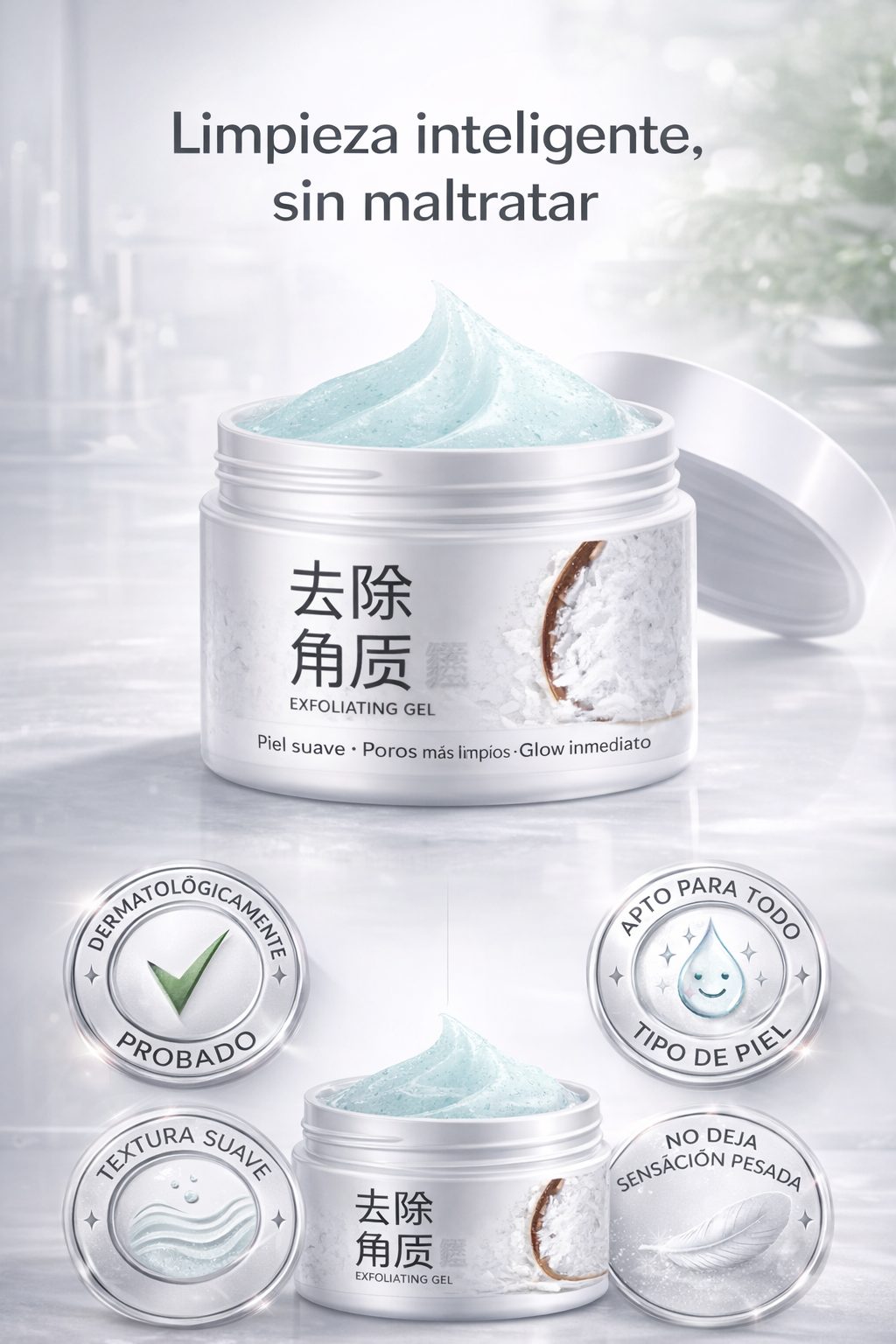 Exfoliante de Arroz que Suaviza, Aclara y Renueva tu Piel para un Brillo Limpio y Natural