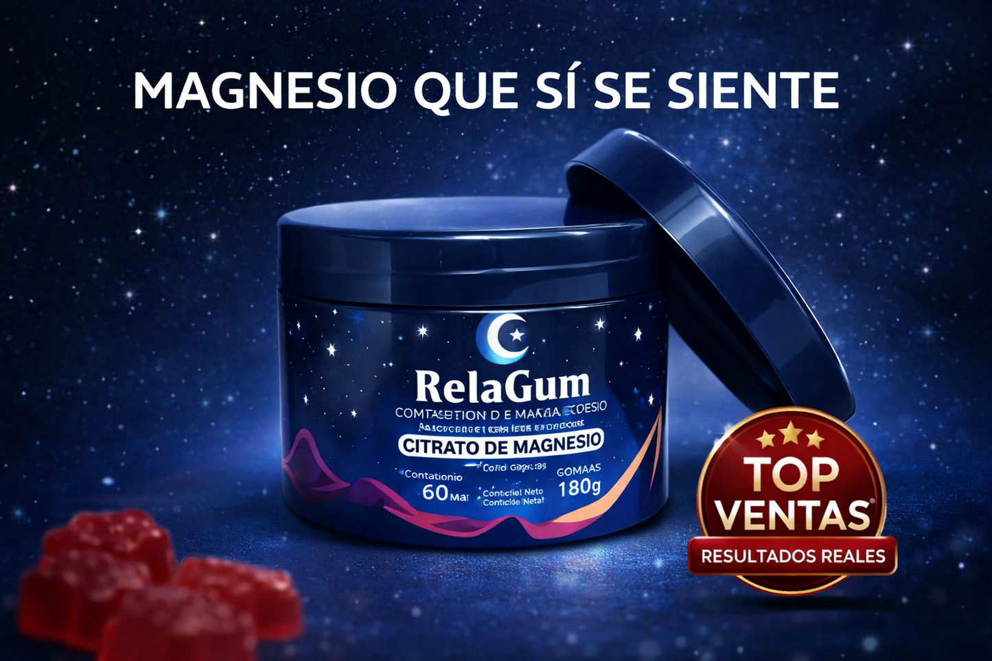 Gummies Relajantes que Reducen Estrés, Calman la Mente y Mejoran tu Descanso