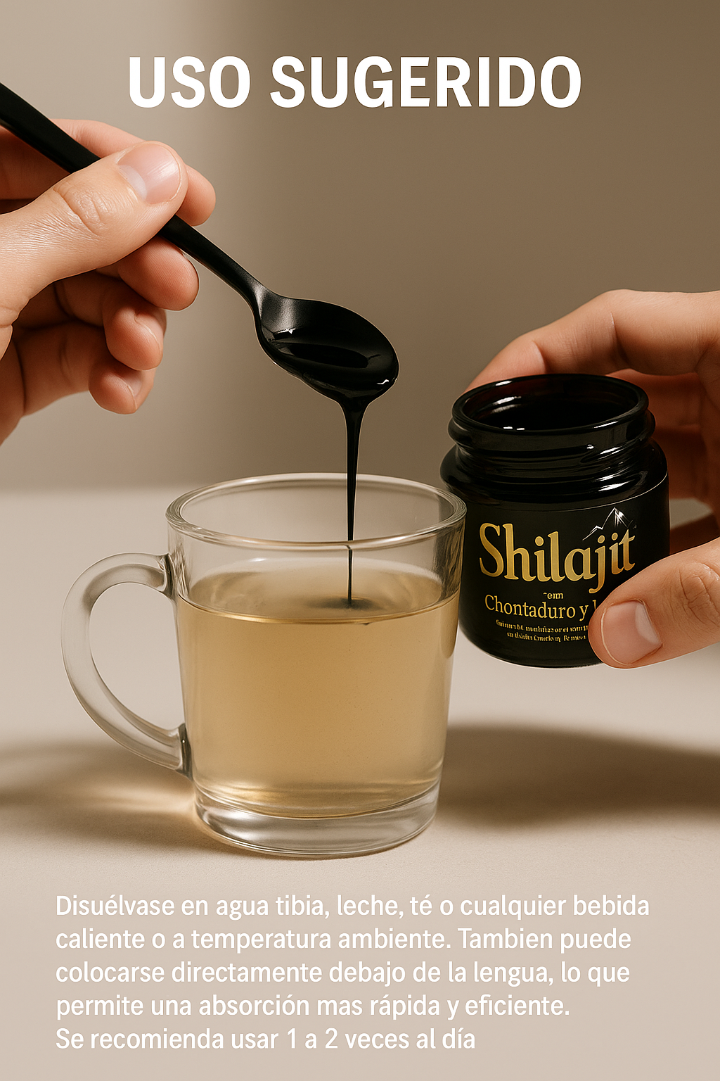 Shilajit Puro Potenciado para Energía, Testosterona y Rendimiento Máximo