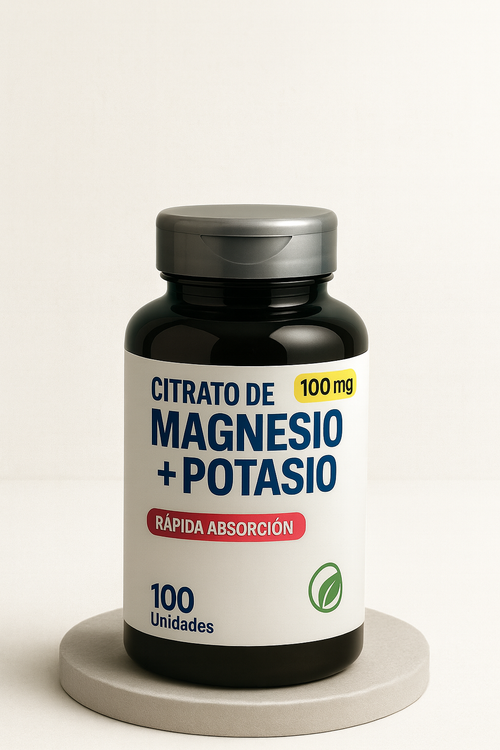 Citrato de Magnesio + Potasio para Energía Estable, Recuperación Rápida y Cero Calambres