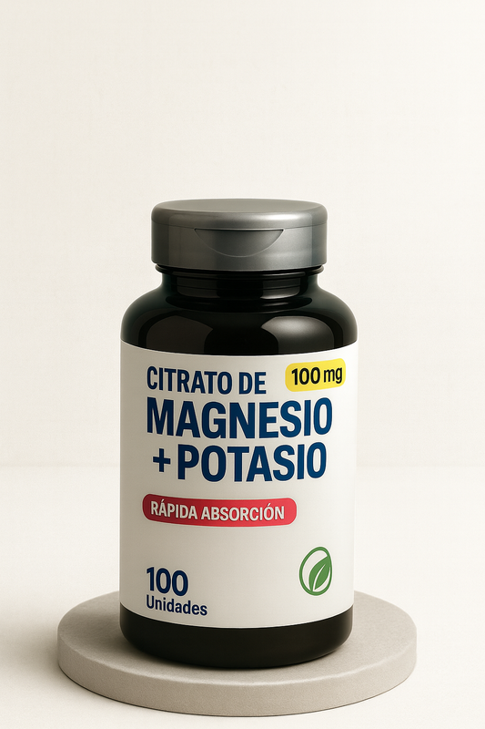 Citrato de Magnesio + Potasio para Energía Estable, Recuperación Rápida y Cero Calambres