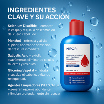 NIPPORI SHAMPOO ANTICASPA 360ML